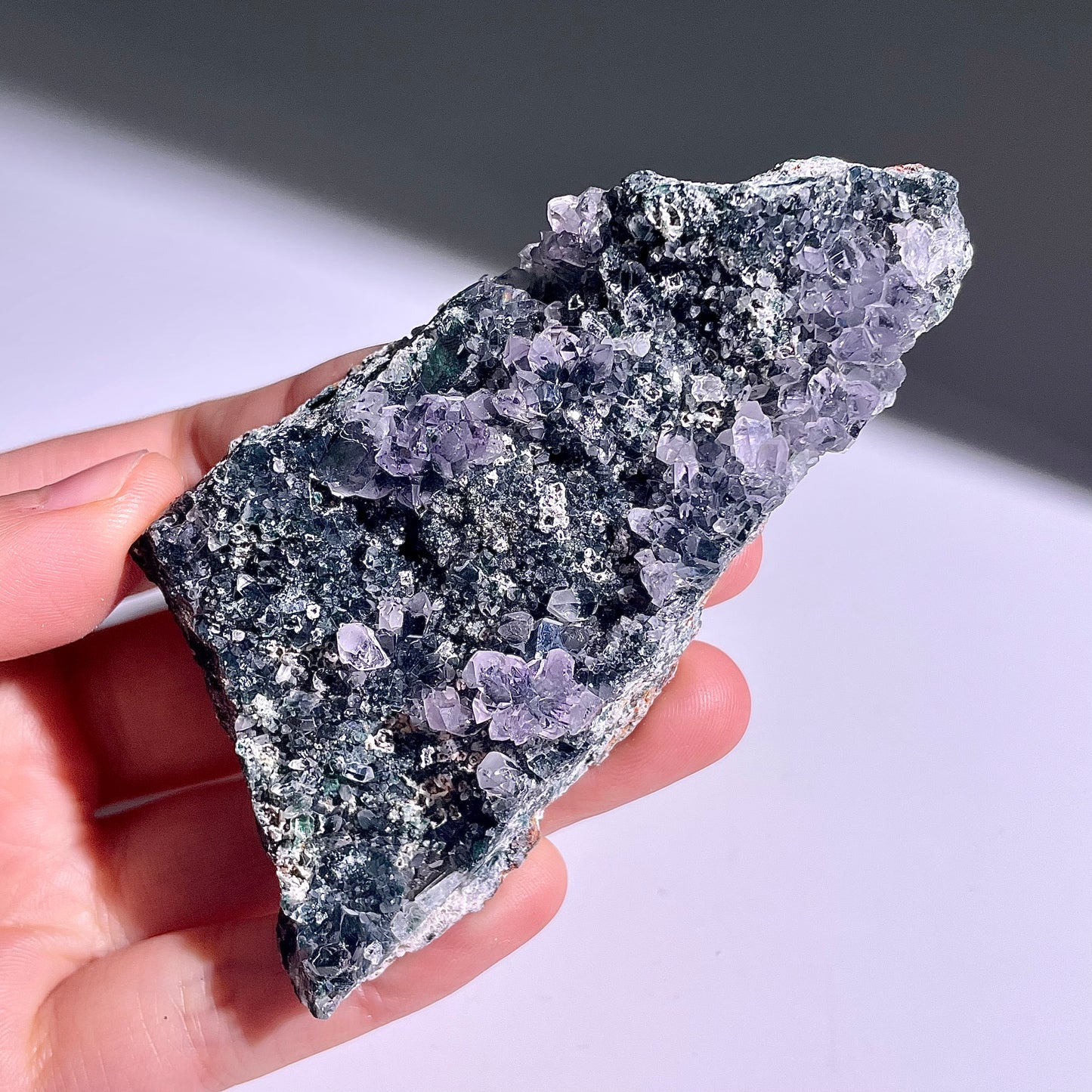 A138◇1点物◇瑪瑙とアメジスト共生◇91×46×17mm◇天然石・鉱物・パワーストーン