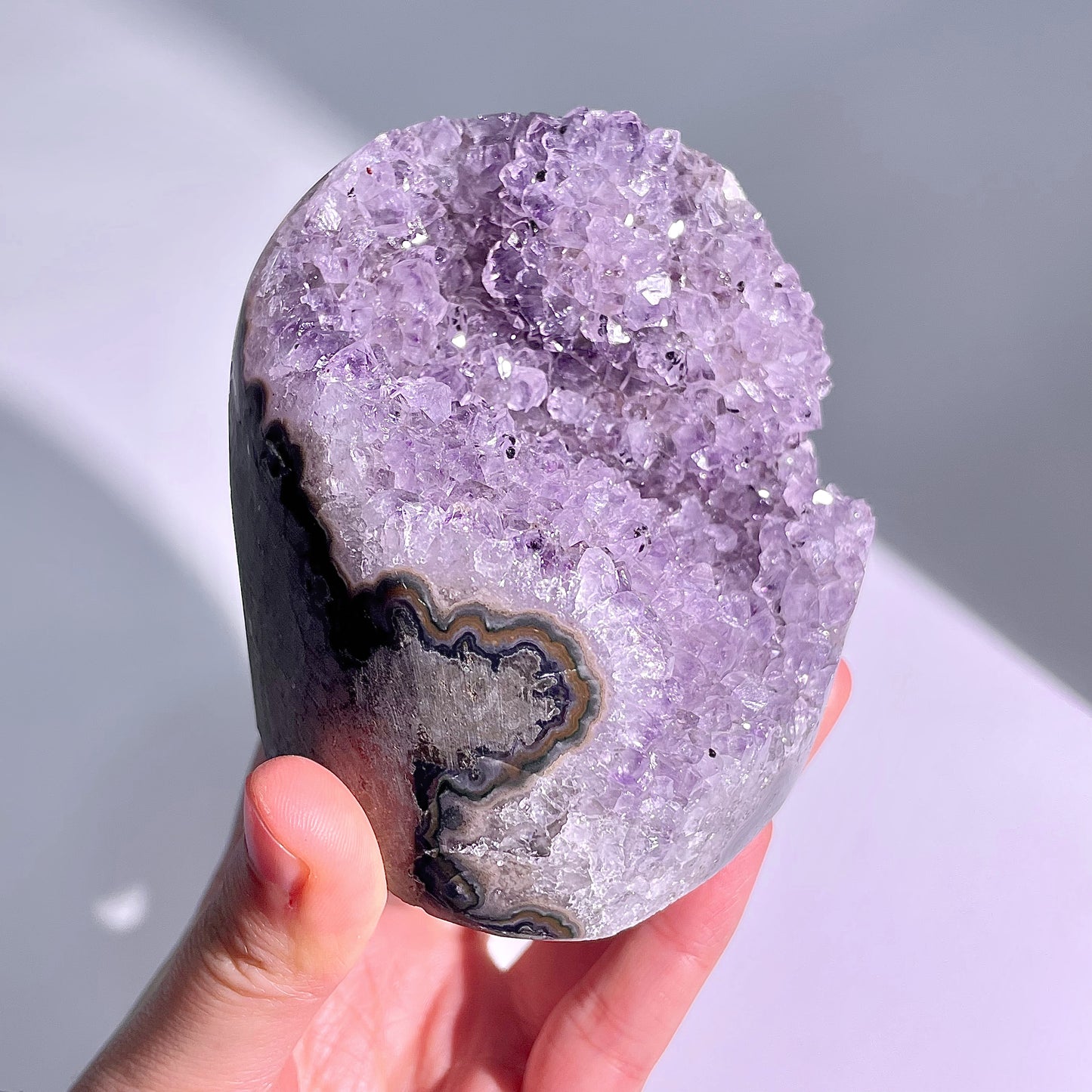 A68◇アメジスト クリスター◇96×77×64mm◇天然石・鉱物・パワーストーン