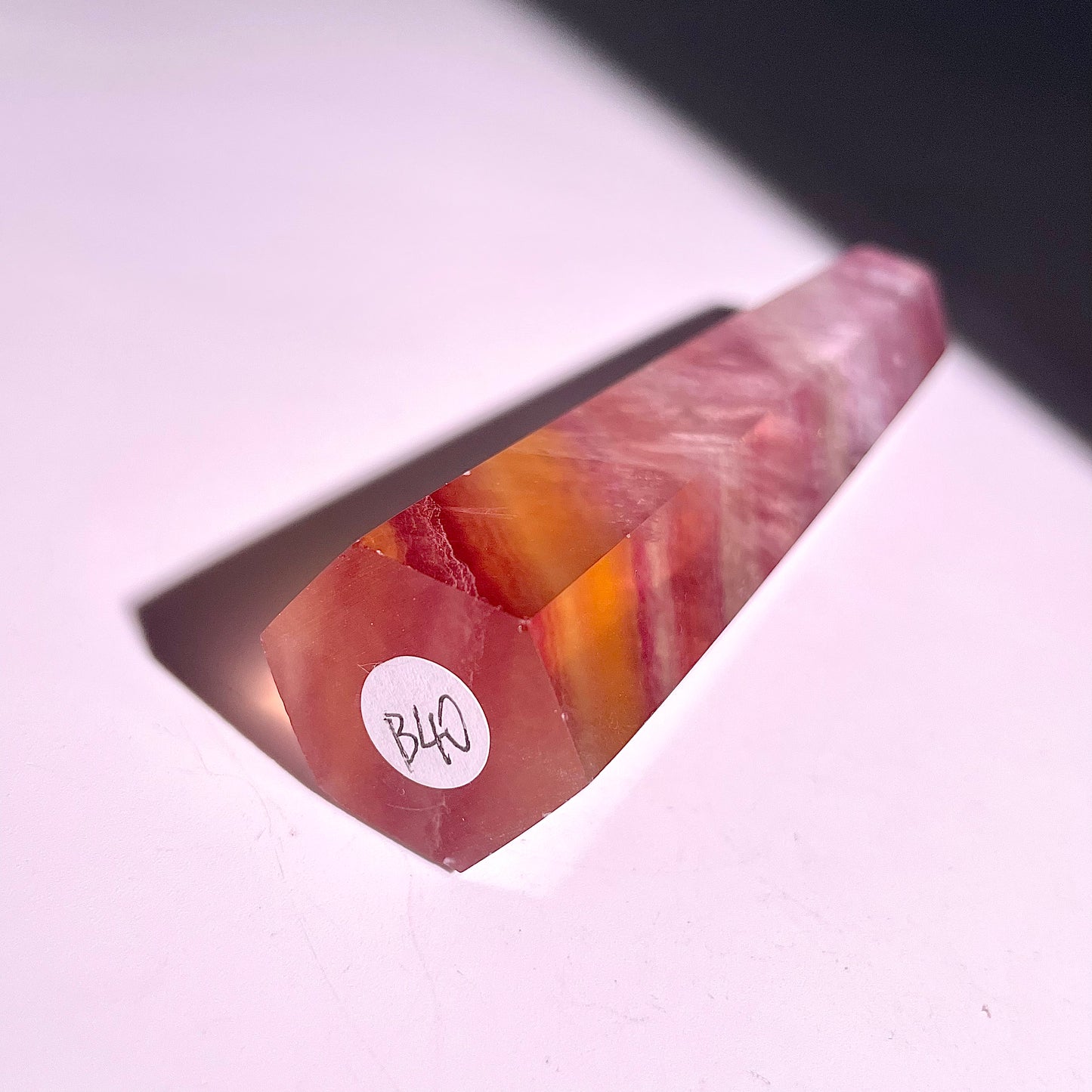 B40◇1点物◇フローライト ピラー◇125×25×23mm◇天然石・鉱物・パワーストーン