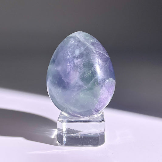 B125◇1点物◇フローライト エッグ◇46×37×37mm天然石・鉱物・パワーストーン