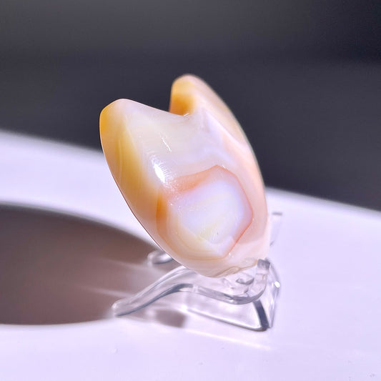 B325◇1点物◇桜瑪瑙 ムーン◇57×36×15mm◇天然石・鉱物・パワーストーン