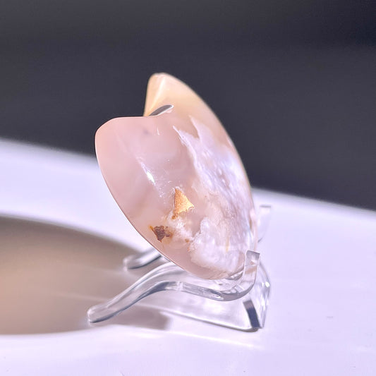 B329◇1点物◇桜瑪瑙 ムーン◇54×36×13mm◇天然石・鉱物・パワーストーン