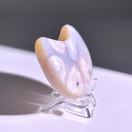 B330◇1点物◇桜瑪瑙 ムーン◇60×40×17mm◇天然石・鉱物・パワーストーン