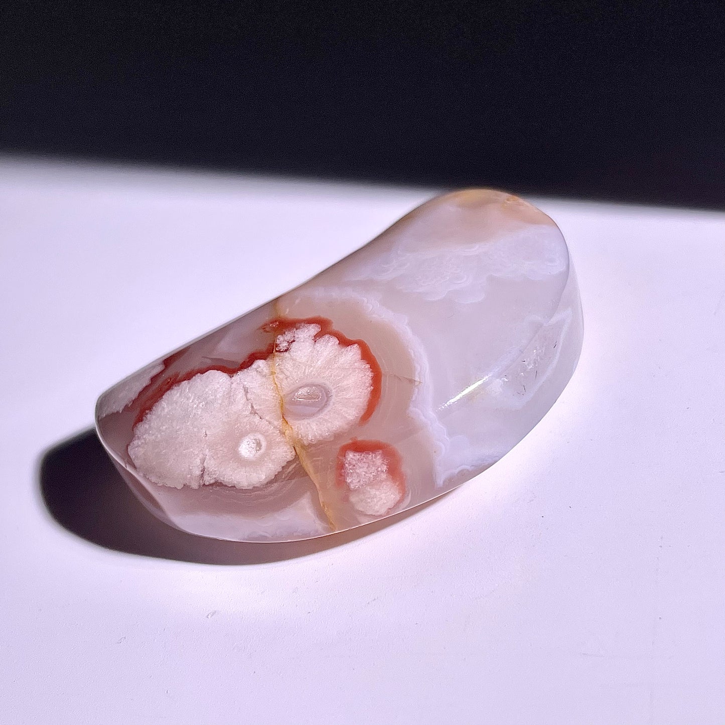 B332◇1点物◇桜瑪瑙 ムーン◇58×34×17mm◇天然石・鉱物・パワーストーン