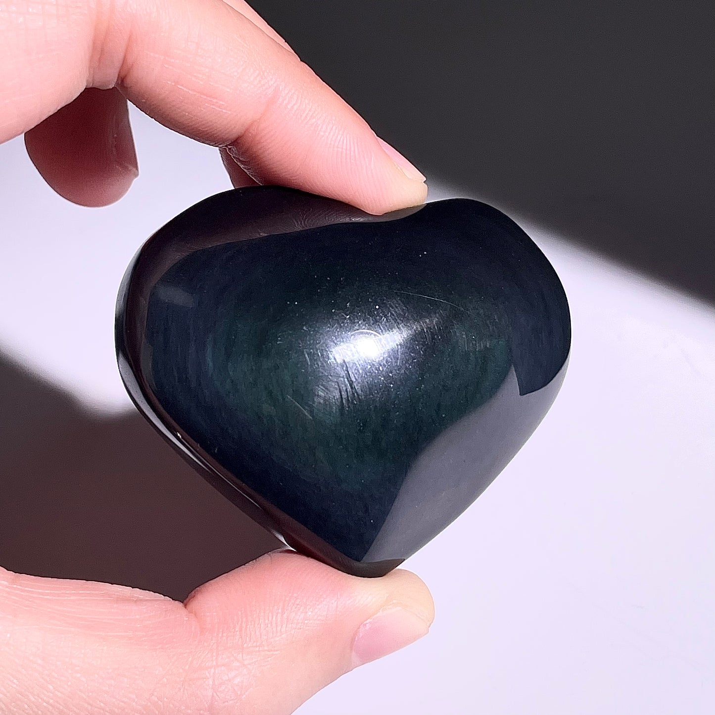 B374◇1点物◇レインボーオブシディアン ハート◇39×51×25mm◇天然石・鉱物・パワーストーン