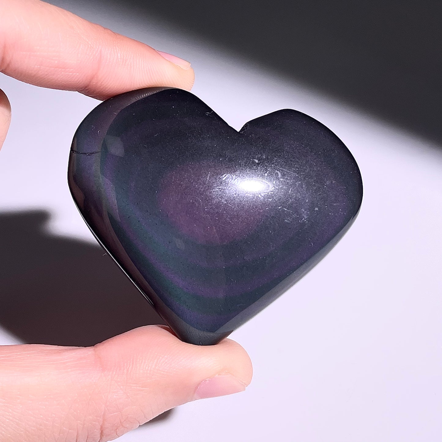 B376◇1点物◇ レインボーオブシディアン ハート◇42×54×21mm◇天然石・鉱物・パワーストーン