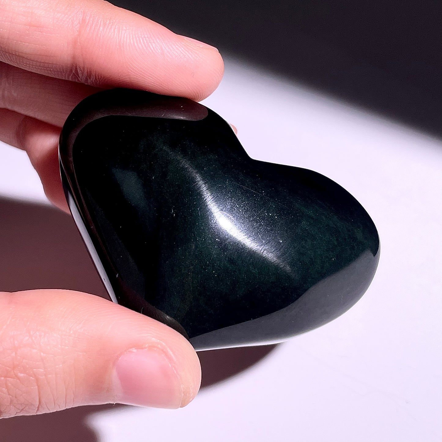 B381◇1点物◇レインボーオブシディアン ハート◇34×55×25mm◇天然石・鉱物・パワーストーン