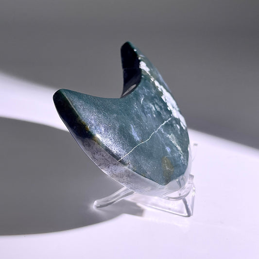 B430◇1点物◇モスアゲート ムーン◇117×56×18mm◇天然石・鉱物・パワーストーン