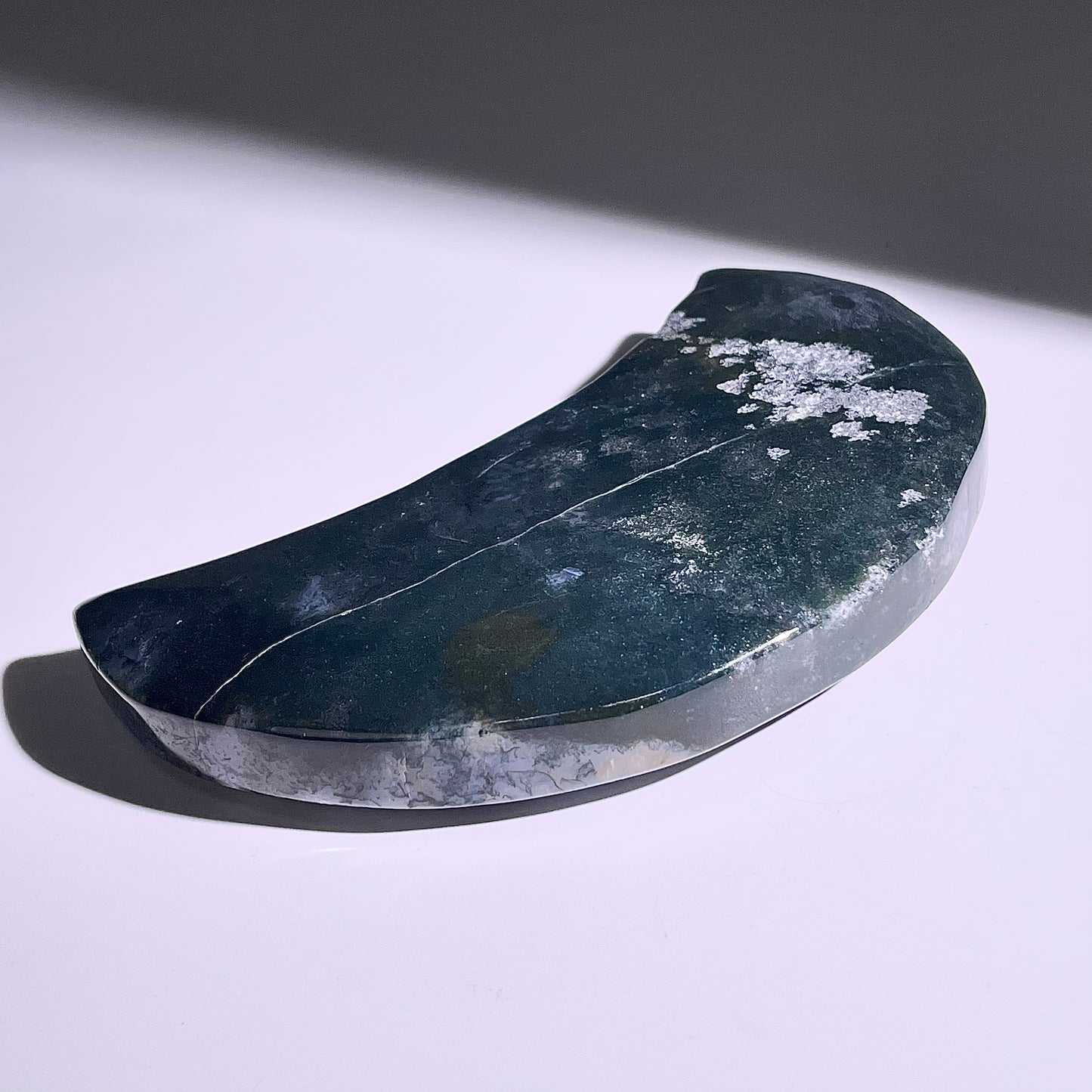 B430◇1点物◇モスアゲート ムーン◇117×56×18mm◇天然石・鉱物・パワーストーン