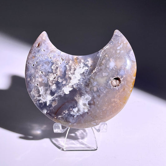 B433◇1点物◇モスアゲート ムーン◇93×60×25mm◇天然石・鉱物・パワーストーン