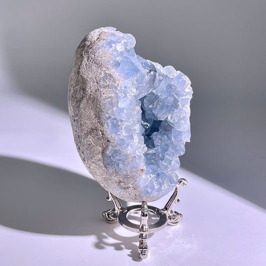 A166◇1点物◇セレスタイト エッグ ◇134×93×84mm◇天然石・鉱物・パワーストーン