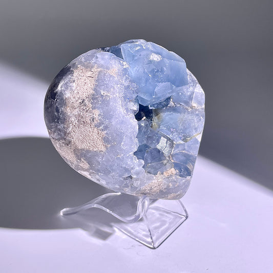 A168◇1点物◇セレスタイト ハート ◇98×111×70mm◇天然石・鉱物・パワーストーン