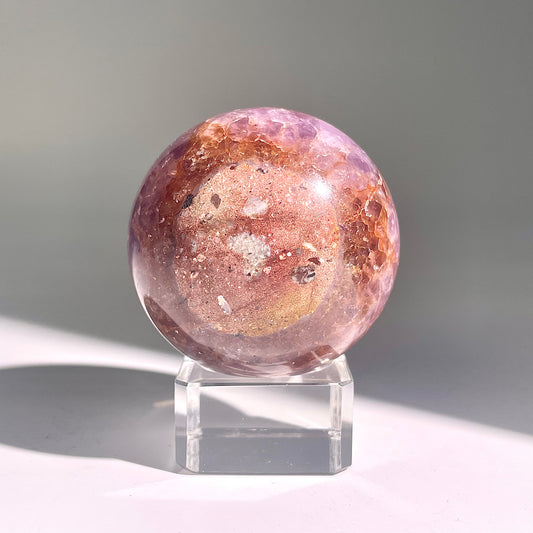 B477◇1点物◇アメジストのアゲート ボール◇55×55×55mm◇天然石・鉱物・パワーストーン