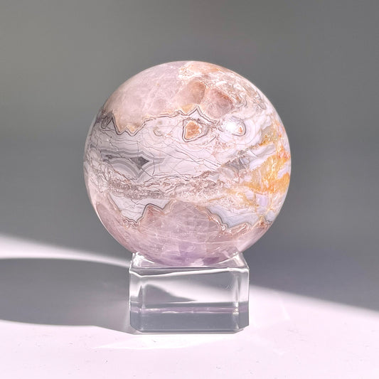 B480◇1点物◇アメジストのアゲート ボール◇53×53×53mm◇天然石・鉱物・パワーストーン