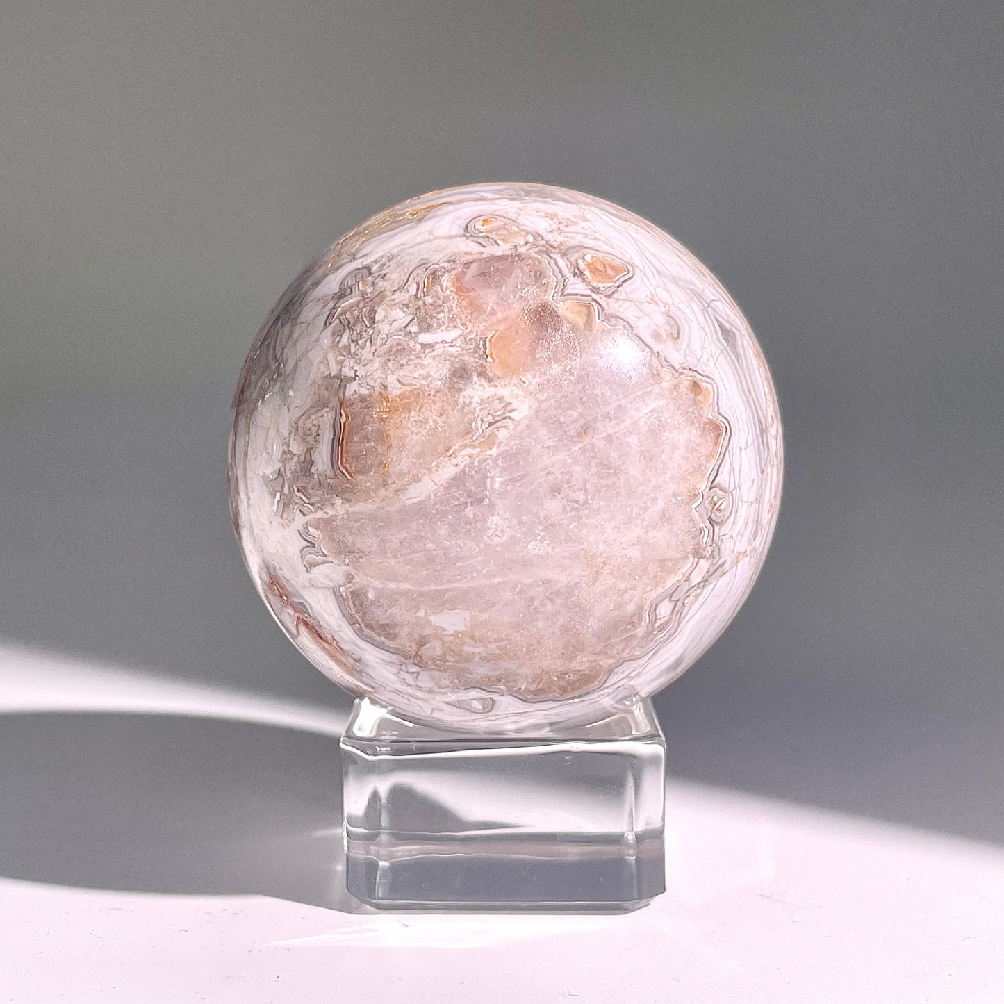 B480◇1点物◇アメジストのアゲート ボール◇53×53×53mm◇天然石・鉱物・パワーストーン