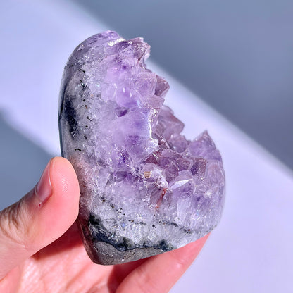 A55◇アメジスト　クリスター◇76×53×39mm◇天然石・鉱物・パワーストーン