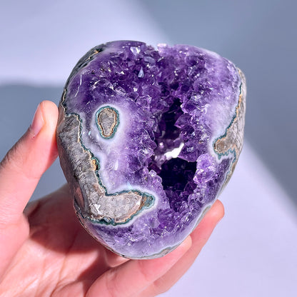 A64◇アメジスト　クリスター◇92×71×53mm◇天然石・鉱物・パワーストーン