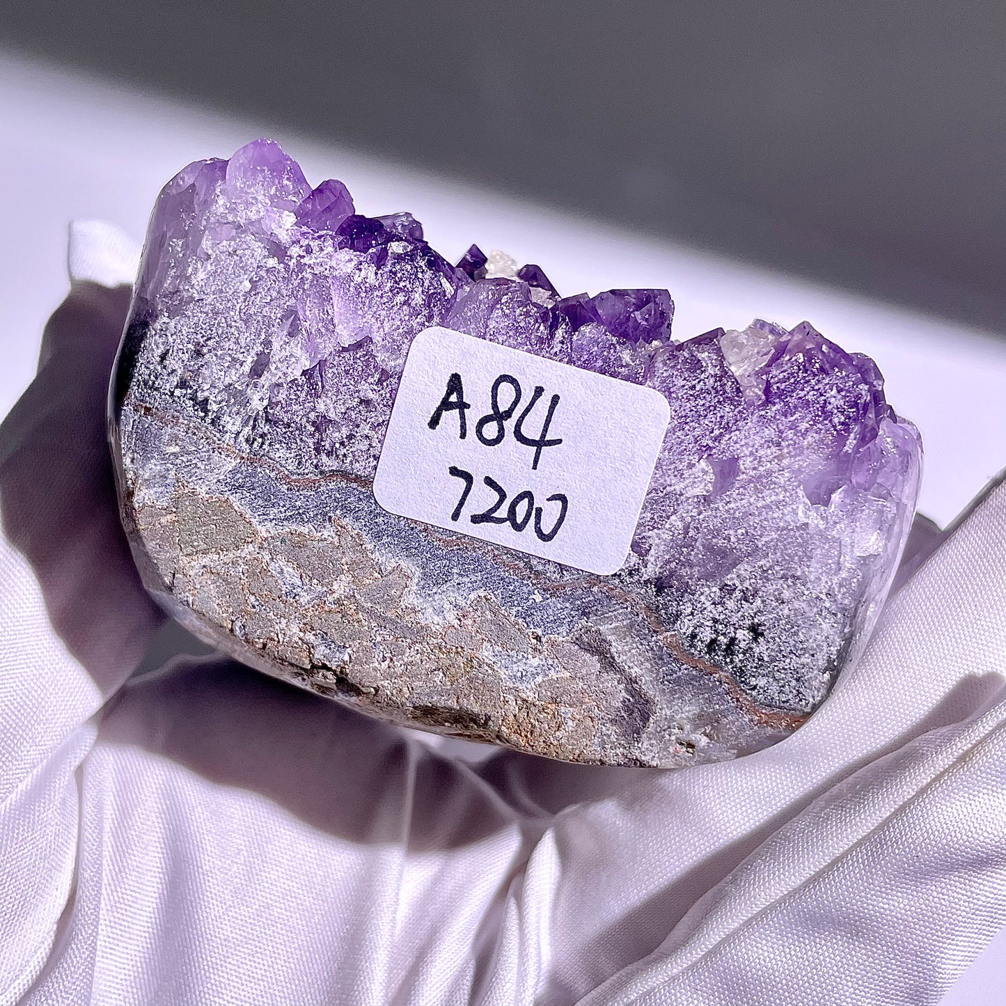 A84◇１点物◇アメジスト　クリスター◇83×75×39mm◇天然石・鉱物・パワーストーン