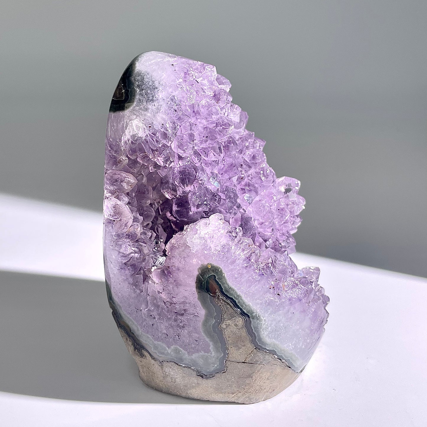 A123◇１点物◇アメジスト　クリスター◇100×63×48mm◇天然石・鉱物・パワーストーン