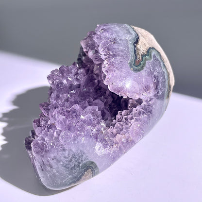 A123◇１点物◇アメジスト　クリスター◇100×63×48mm◇天然石・鉱物・パワーストーン