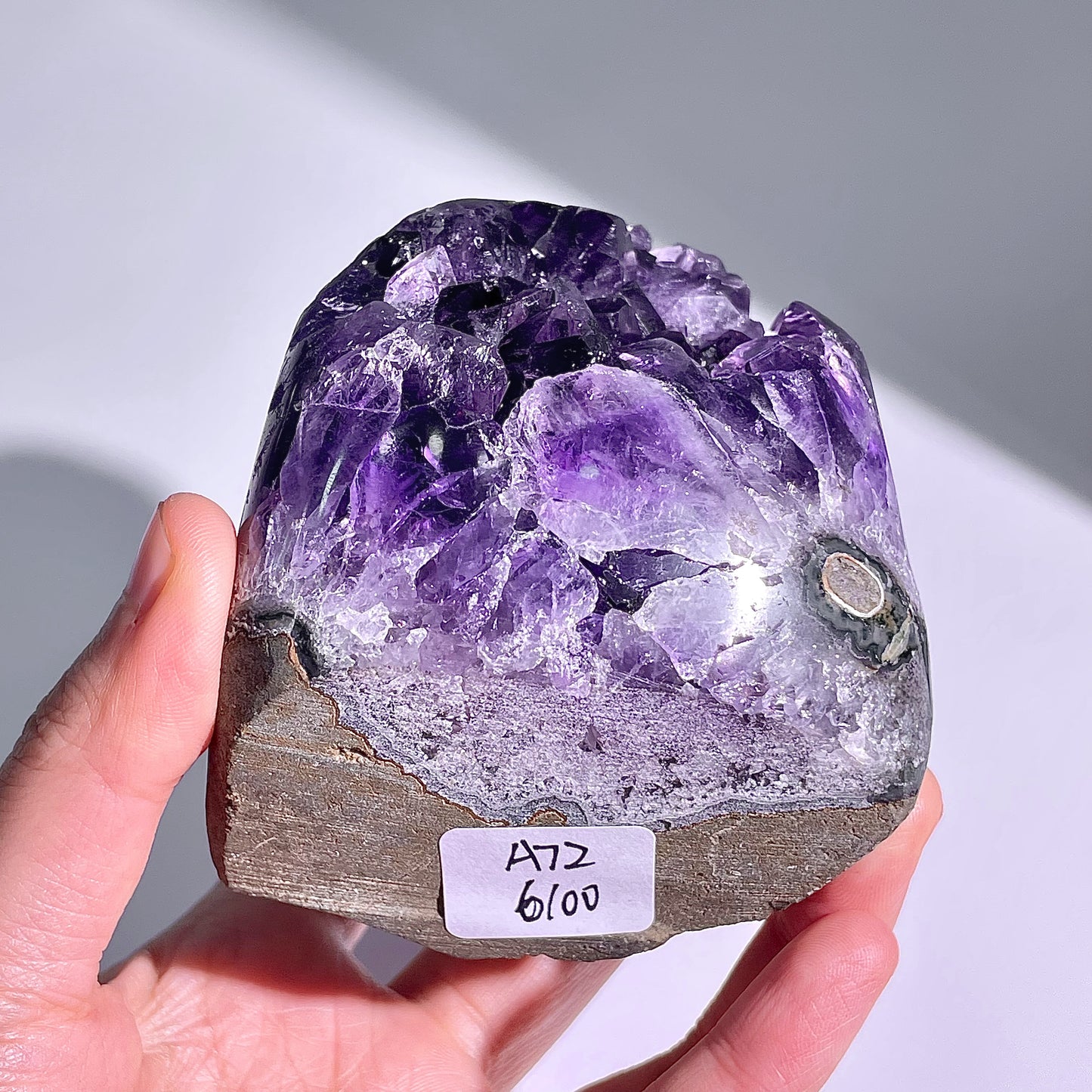 A72◇アメジスト　クリスター◇78×64×47mm◇天然石・鉱物・パワーストーン