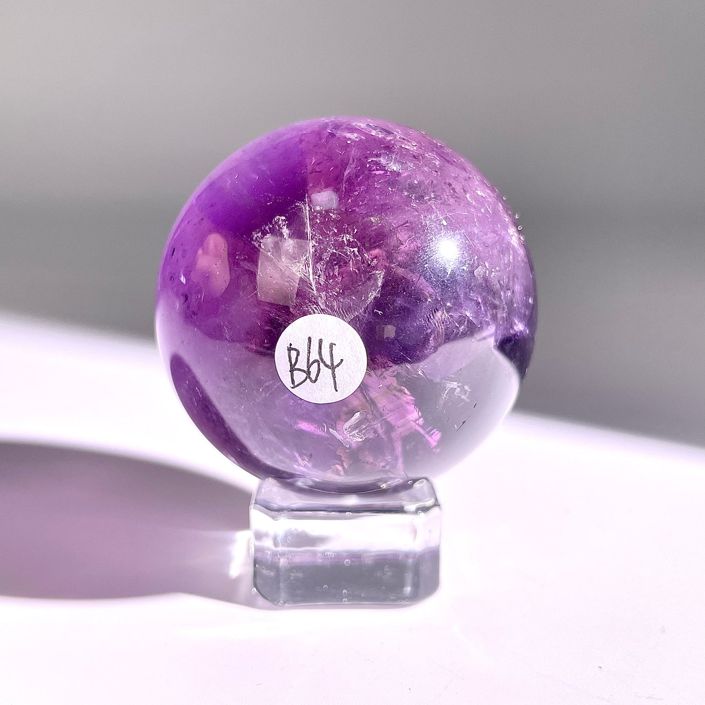 B64◇１点物◇アメジスト ボール◇49×49×49mm◇天然石・鉱物・パワーストーン