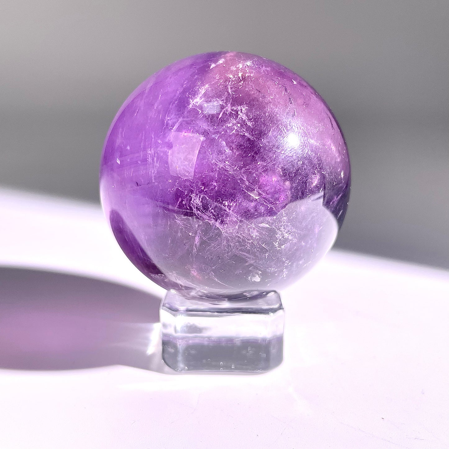 B64◇１点物◇アメジスト ボール◇49×49×49mm◇天然石・鉱物・パワーストーン