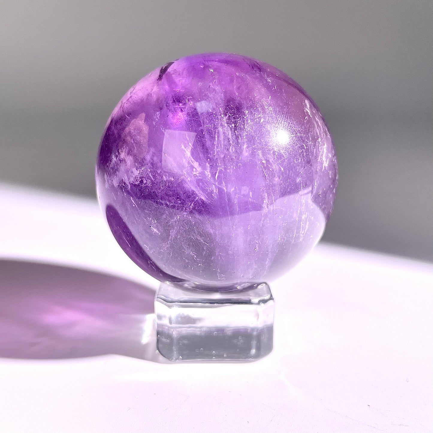 B64◇１点物◇アメジスト ボール◇49×49×49mm◇天然石・鉱物・パワーストーン