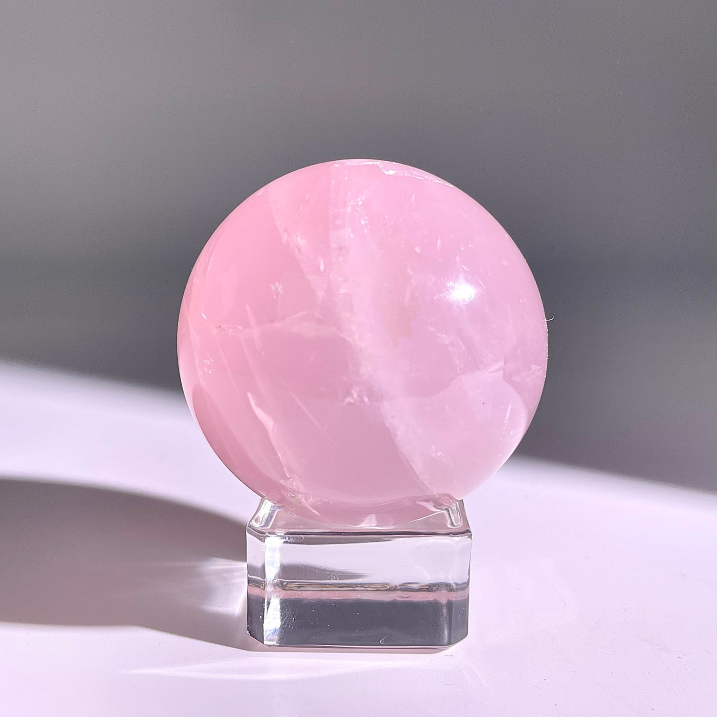 B66◇１点物◇ローズクォーツ ボール◇50×50×50mm◇天然石・鉱物・パワーストーン