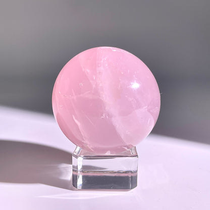 B66◇１点物◇ローズクォーツ ボール◇50×50×50mm◇天然石・鉱物・パワーストーン