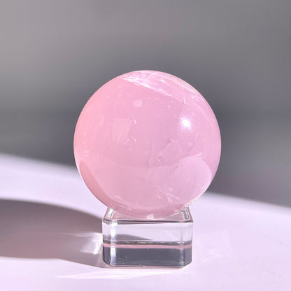 B66◇１点物◇ローズクォーツ ボール◇50×50×50mm◇天然石・鉱物・パワーストーン