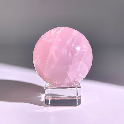 B66◇１点物◇ローズクォーツ ボール◇50×50×50mm◇天然石・鉱物・パワーストーン