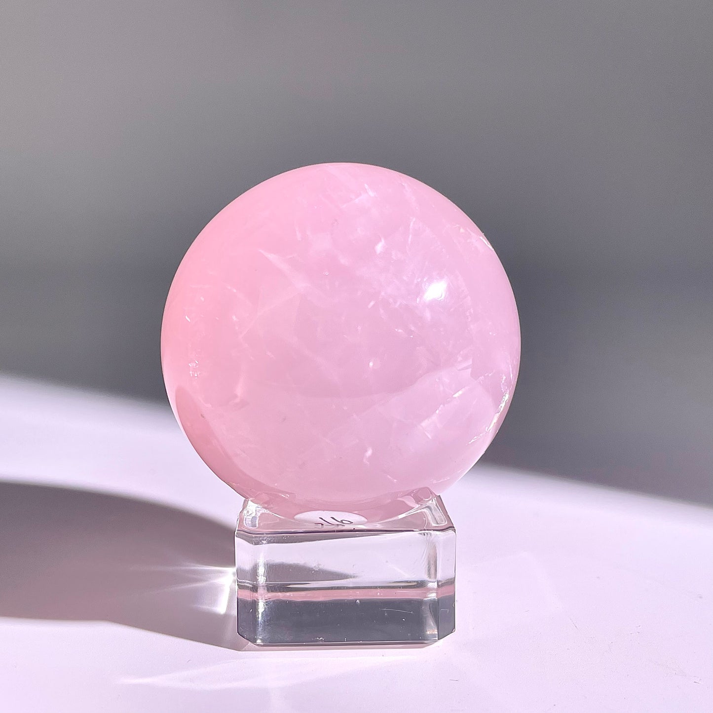 B66◇１点物◇ローズクォーツ ボール◇50×50×50mm◇天然石・鉱物・パワーストーン