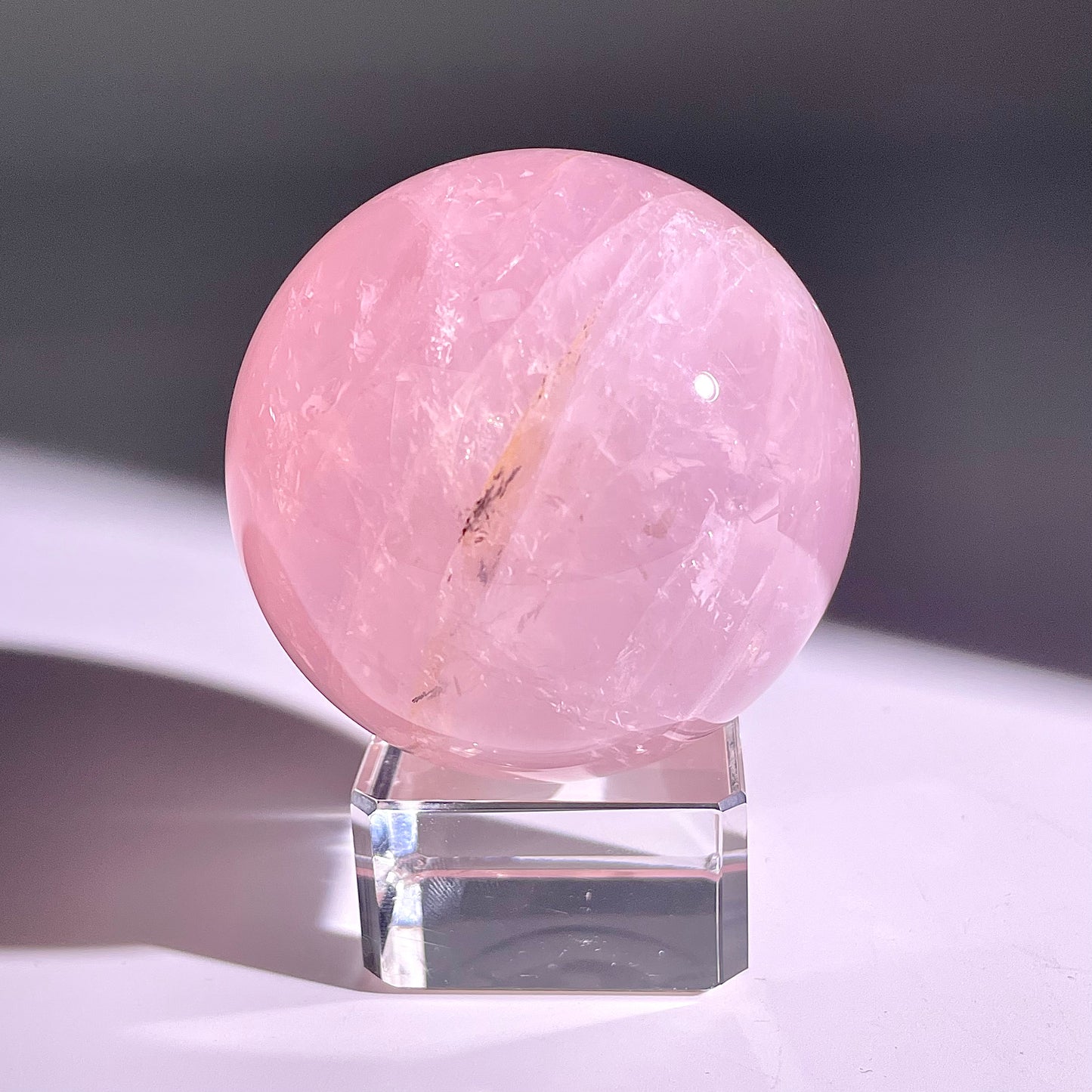 B67◇１点物◇ローズクォーツ ボール◇63×63×63mm◇天然石・鉱物・パワーストーン