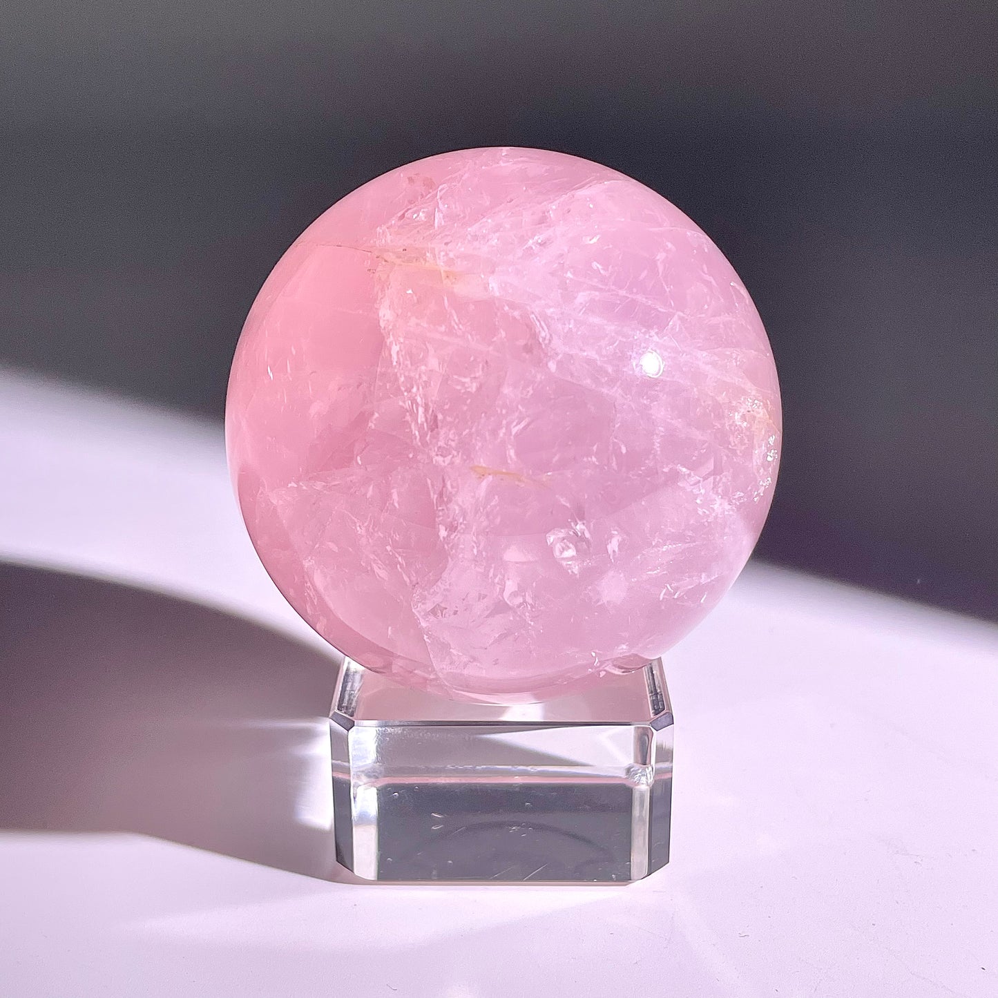 B67◇１点物◇ローズクォーツ ボール◇63×63×63mm◇天然石・鉱物・パワーストーン