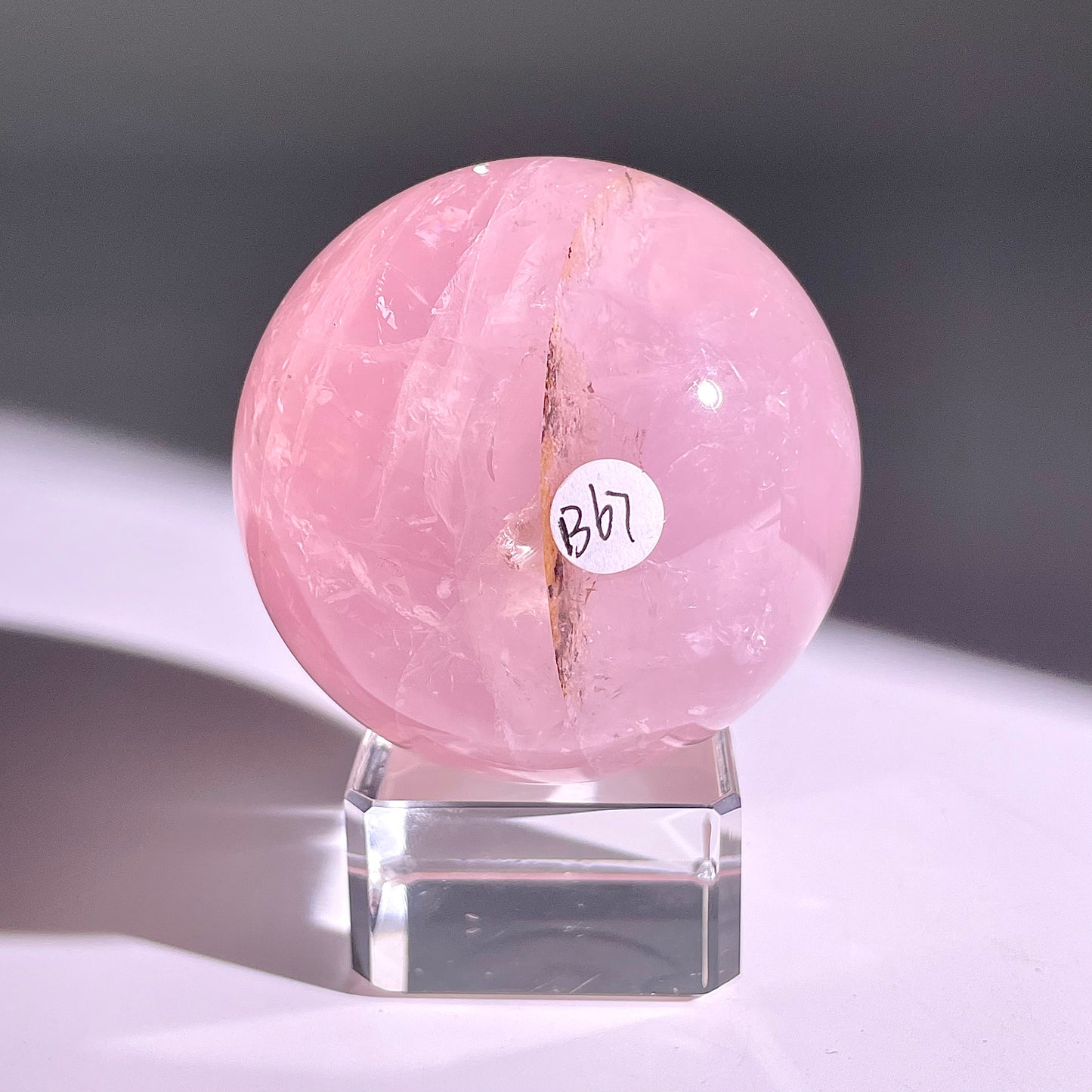 B67◇１点物◇ローズクォーツ ボール◇63×63×63mm◇天然石・鉱物・パワーストーン