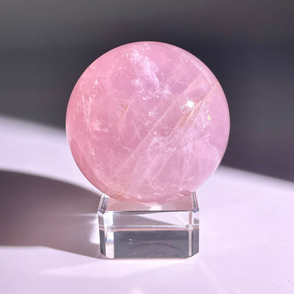 B67◇１点物◇ローズクォーツ ボール◇63×63×63mm◇天然石・鉱物・パワーストーン