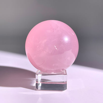 B68◇１点物◇ローズクォーツ ボール◇52×52×52mm◇天然石・鉱物・パワーストーン