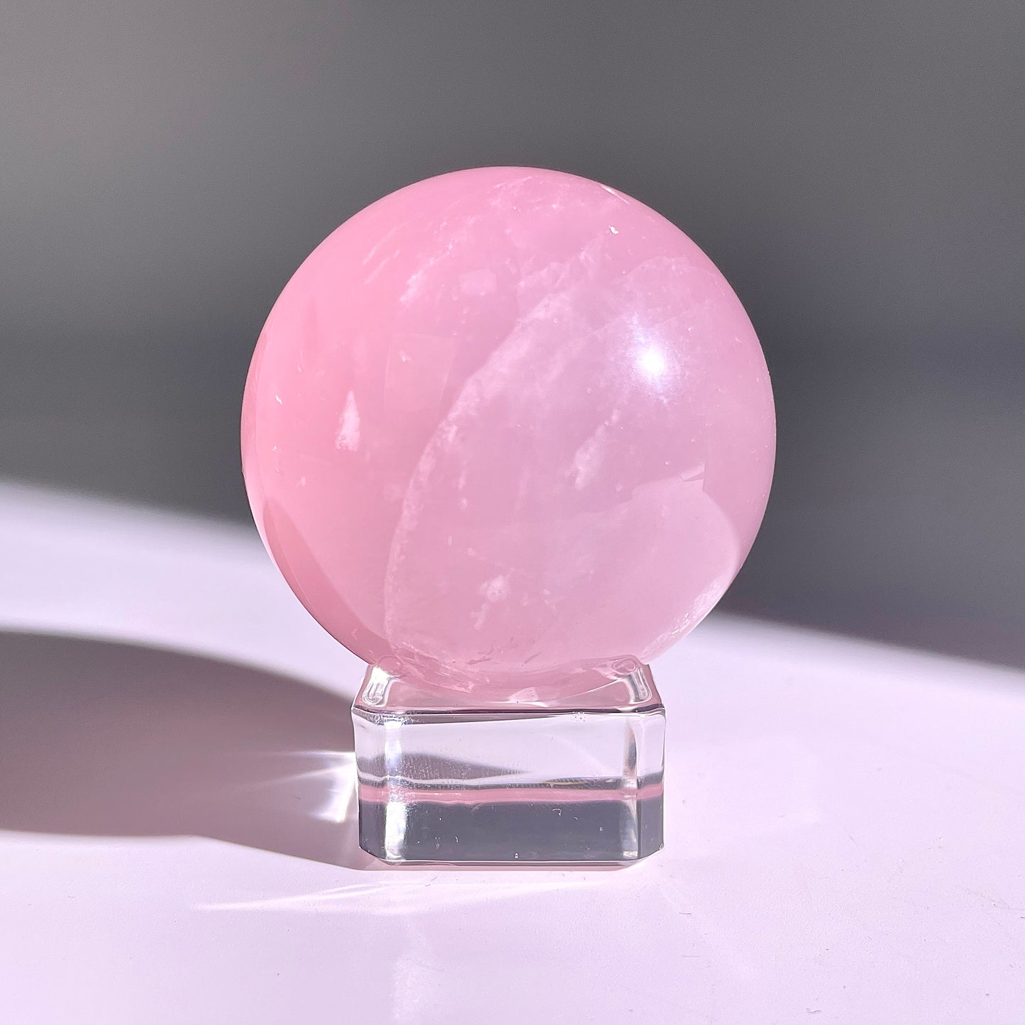 B68◇１点物◇ローズクォーツ ボール◇52×52×52mm◇天然石・鉱物・パワーストーン