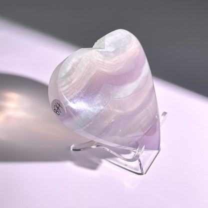 B84◇１点物◇フローライト ハート◇76×94×20mm天然石・鉱物・パワーストーン