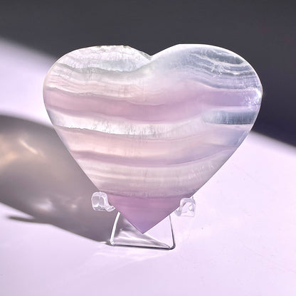 B84◇１点物◇フローライト ハート◇76×94×20mm天然石・鉱物・パワーストーン