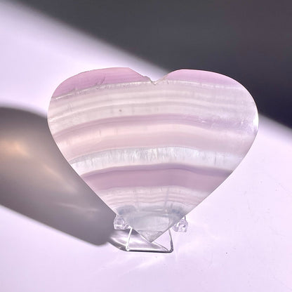 B85◇１点物◇フローライト ハート◇63×81×19mm天然石・鉱物・パワーストーン