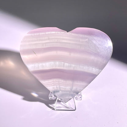 B85◇１点物◇フローライト ハート◇63×81×19mm天然石・鉱物・パワーストーン