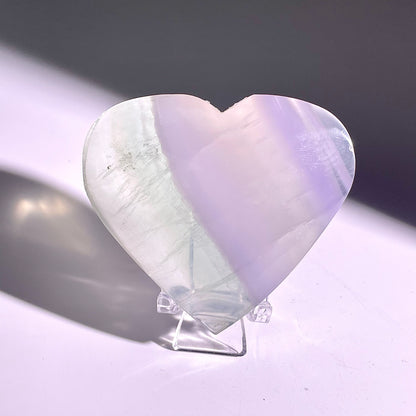 B86◇１点物◇フローライト ハート◇56×66×23mm天然石・鉱物・パワーストーン
