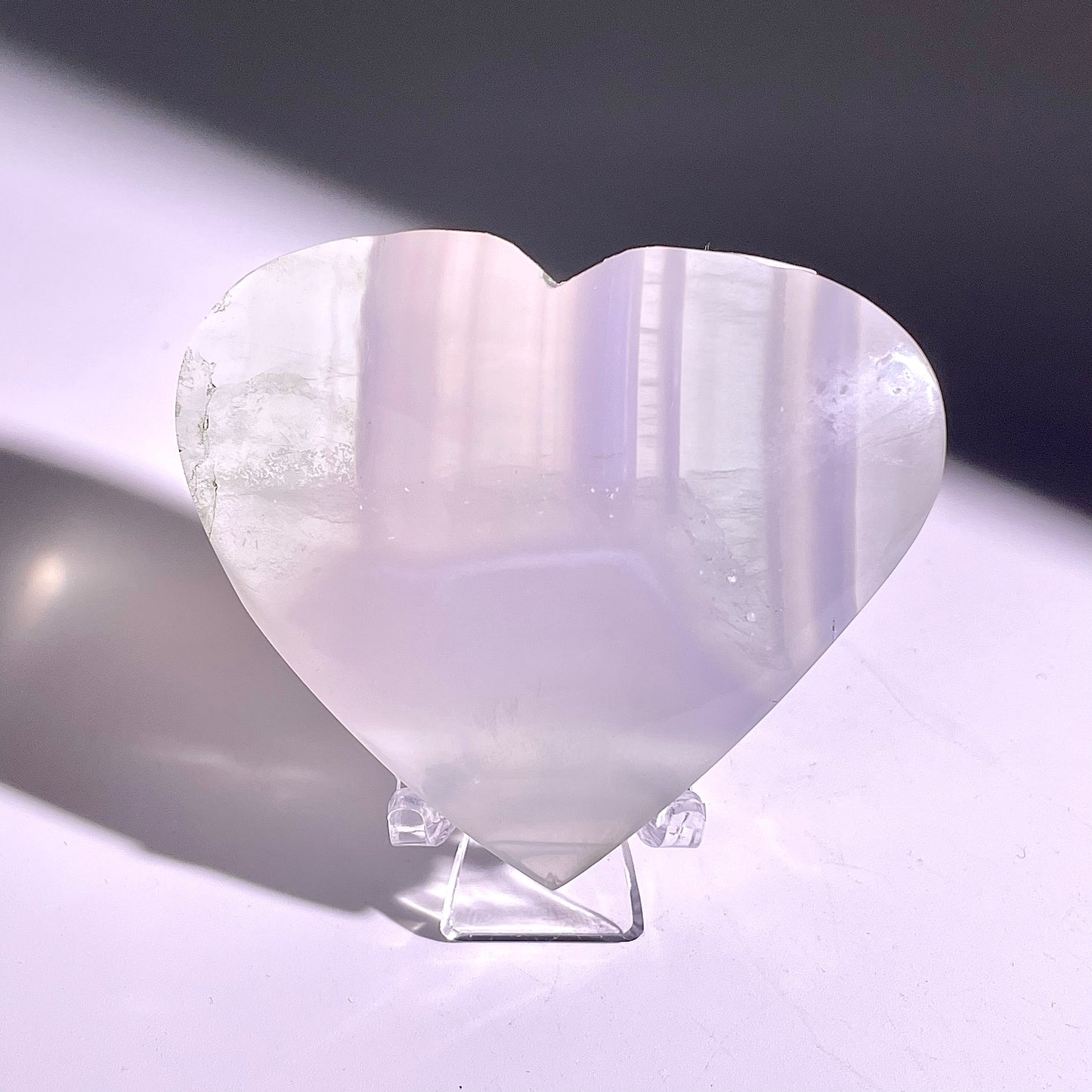 B87◇１点物◇フローライト ハート◇50×59×19mm天然石・鉱物・パワーストーン