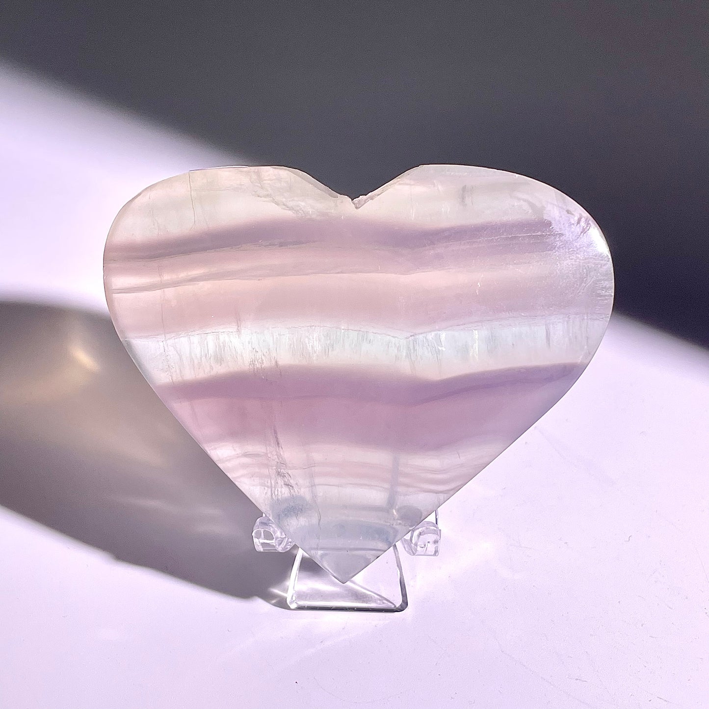 B90◇１点物◇フローライト ハート◇59×76×23mm天然石・鉱物・パワーストーン