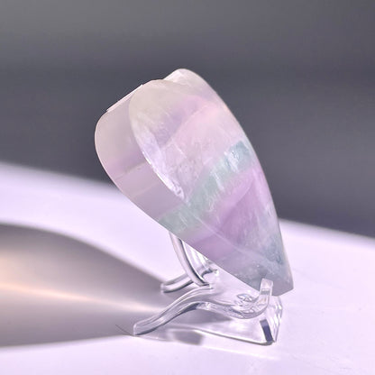 B90◇１点物◇フローライト ハート◇59×76×23mm天然石・鉱物・パワーストーン