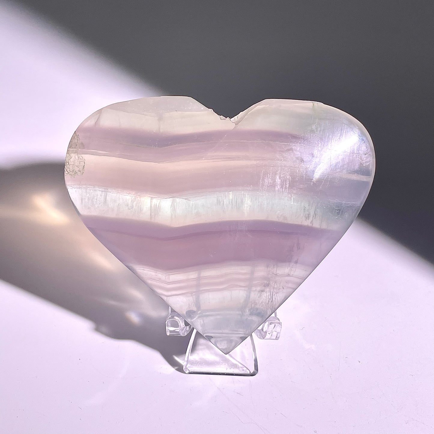 B89◇１点物◇フローライト ハート◇55×67×23mm天然石・鉱物・パワーストーン