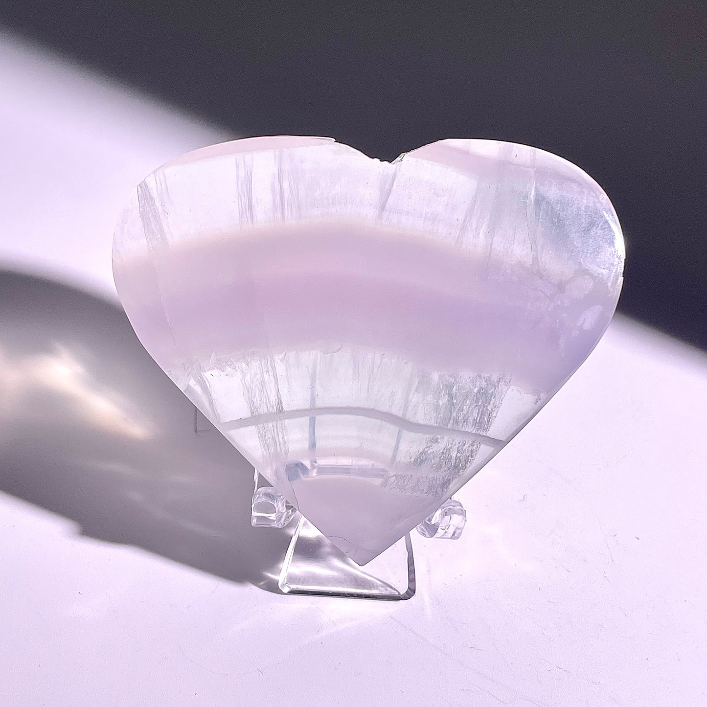 B91◇１点物◇フローライト ハート◇54×67×18mm天然石・鉱物・パワーストーン