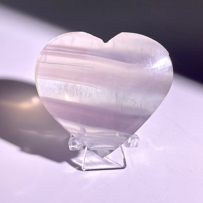 B93◇１点物◇フローライト ハート◇47×54×22mm天然石・鉱物・パワーストーン